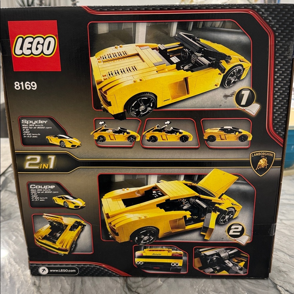 LEGO Lamborghini Racers Yellow Sports Coupe Set - Picture 2 of 7